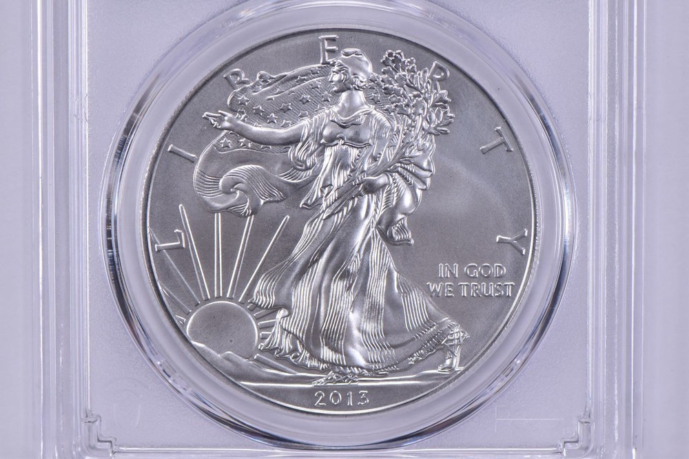 SP69 2013-W Burnished Silver Eagle Annual Set PCGS Blue Label