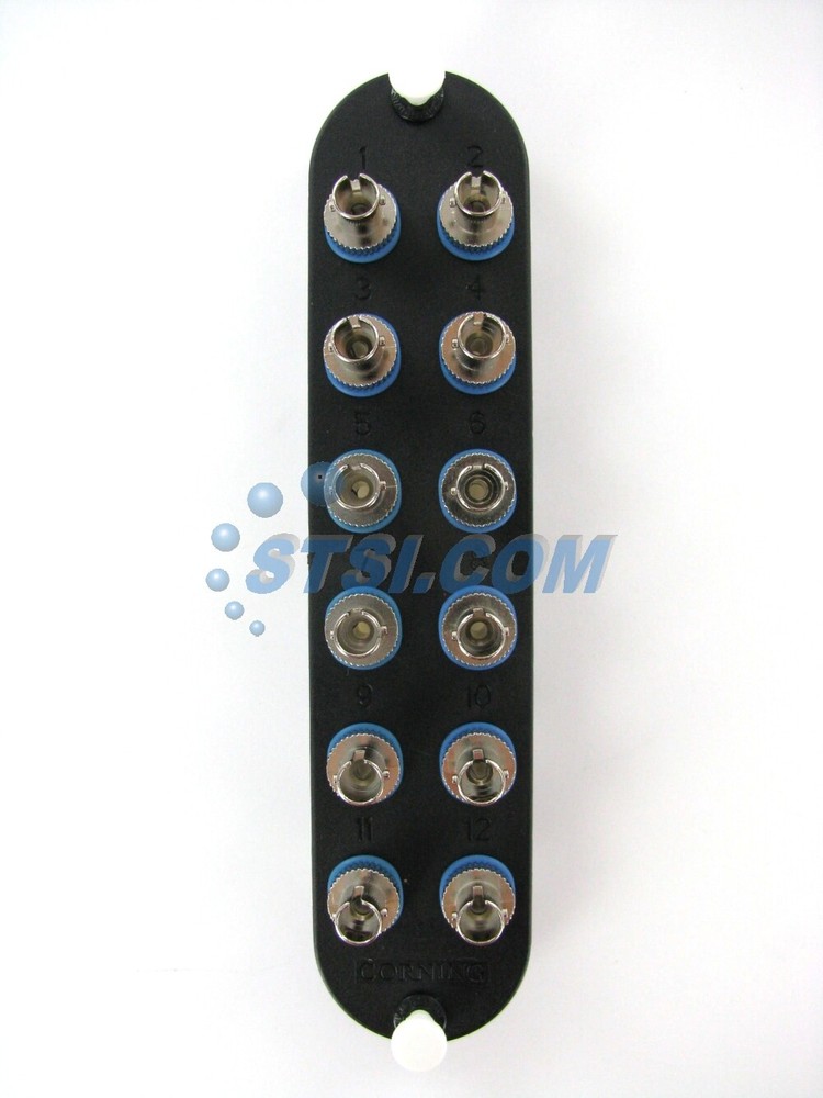 Corning CCH-CP12-19T Patch Panel, 12 ST Simplex OS2 Singlemode Adapters ~STSI