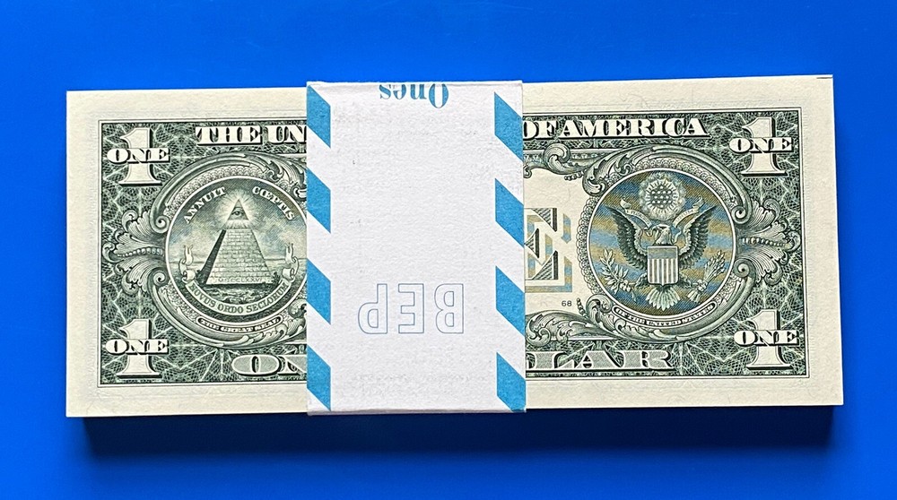 2001 STAR NOTE ATLANTA $1 Dollar Bill , consecutive,uncirculated *GEM*