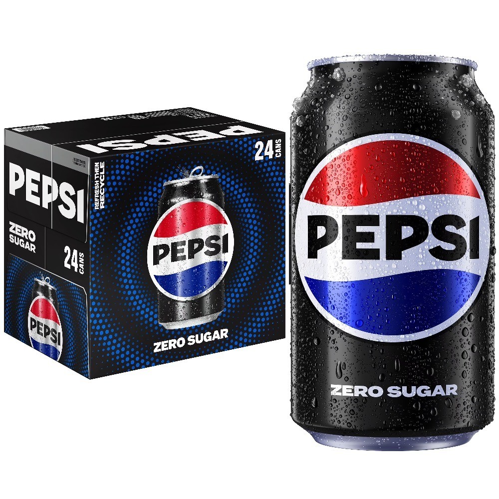Zero Sugar Cola Soda , 12 fl oz Cans, 24 Pack Case
