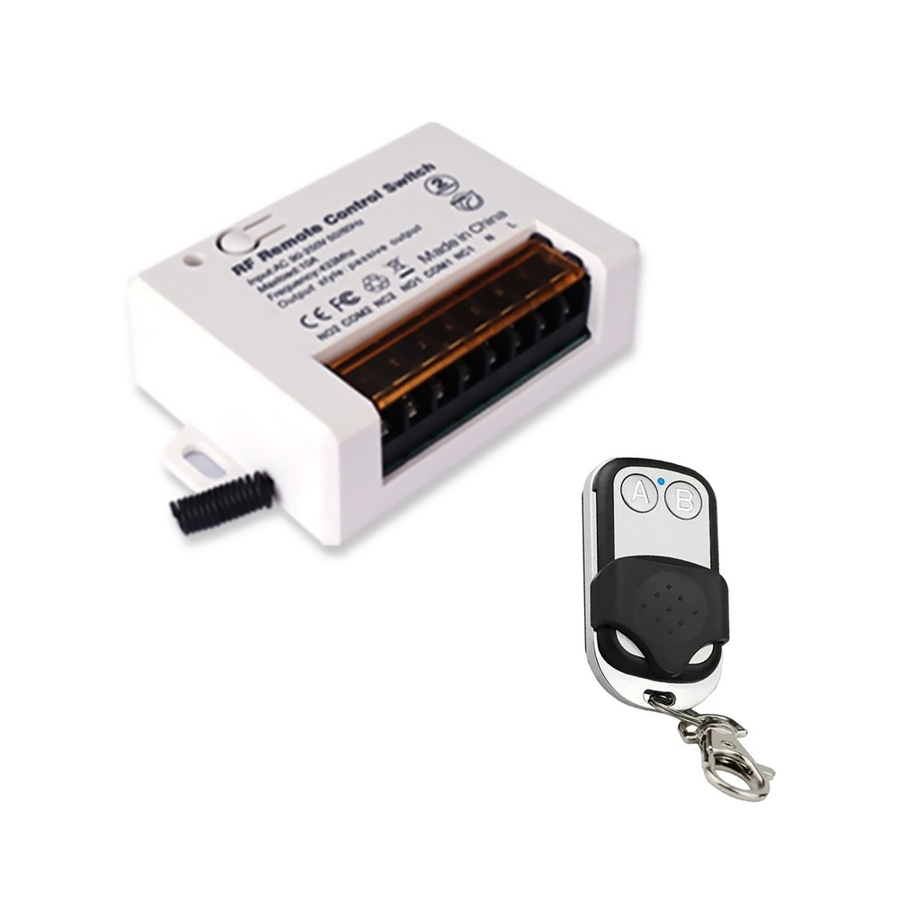 Relay Receiver Wireless Remote Control Switch 110V 220V 2Ch for Garage/Gate aa