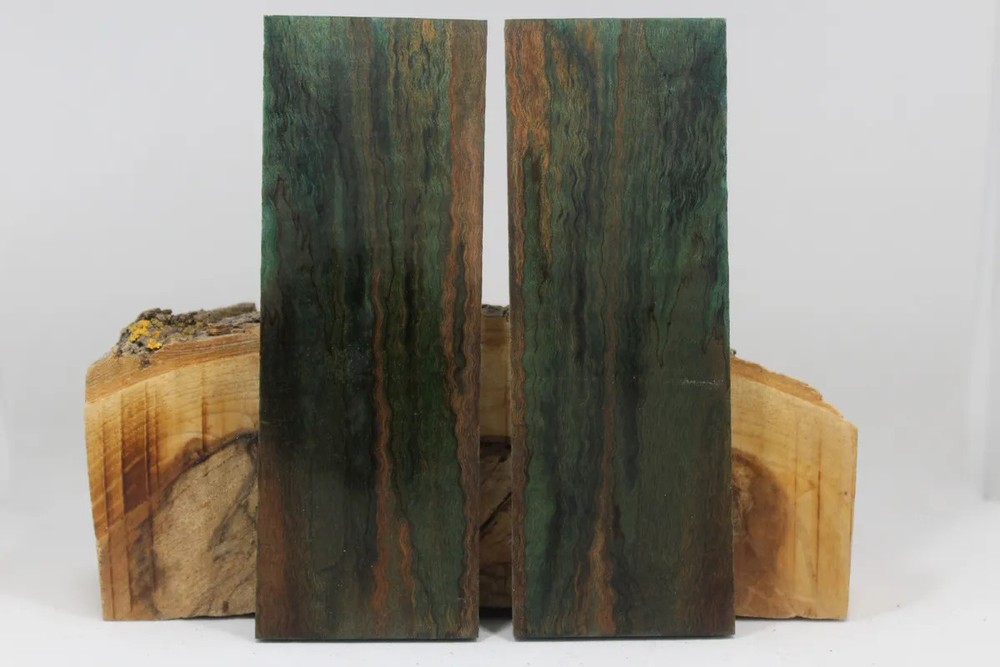 STABILIZED DYED MAPLE CUSTOM KNIFE HANDLE MATERIAL BLANK SCALES (5793)