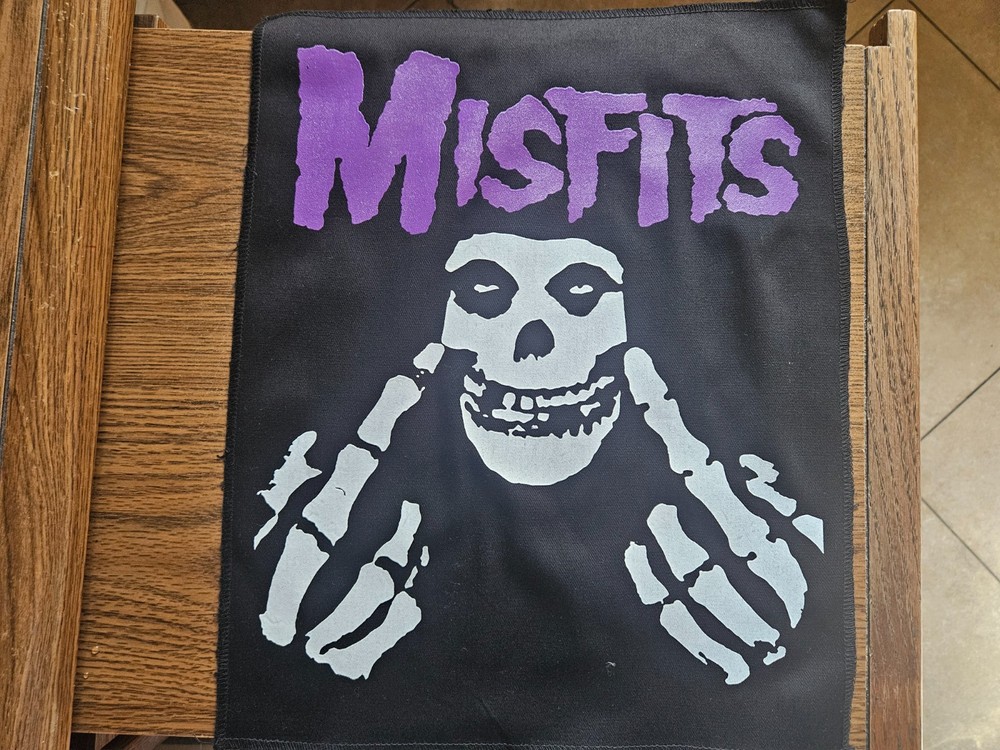 MISFITS, CANVAS SCREEN PRINTED LARGE BACK PATCH