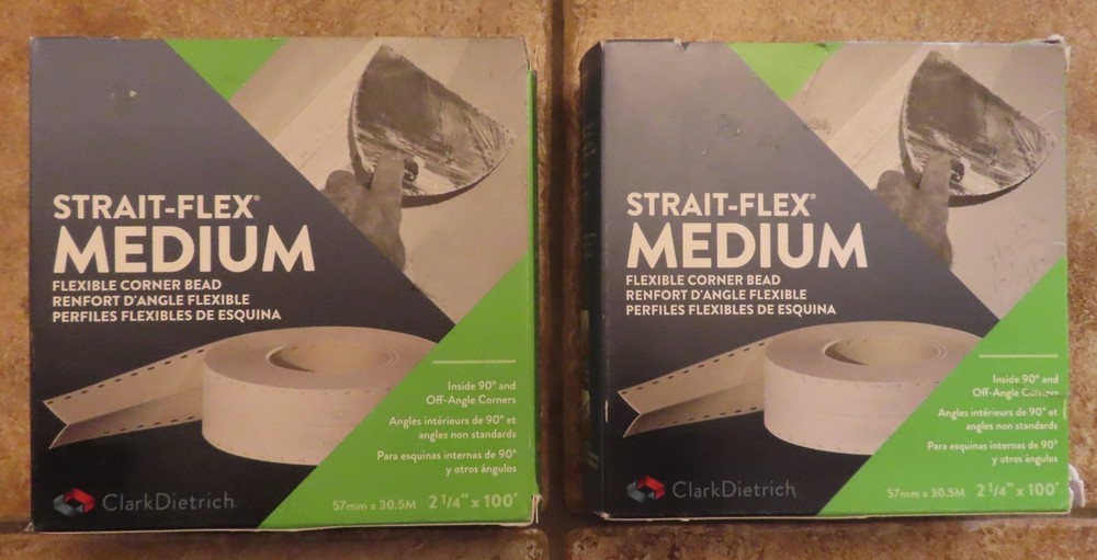 TWO BOXES Strait-Flex Medium Flexible Corner Bead 2.25"x 100' (see photos)