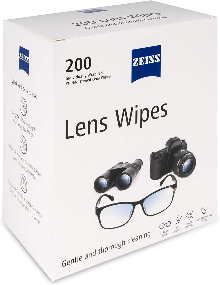 Pre-Moistened Lens Cleaning Wipes, 200 Count