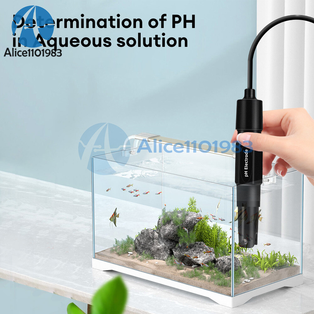 0~14pH Water Quality Analyzer PH online tester BNC Electrode probe Highprecision