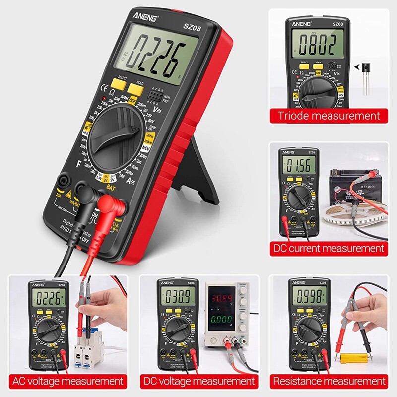 SZ08 Digital Multimeter Ultra-Thin Storage Meter Car Voltmeter AC DC 220V3353-