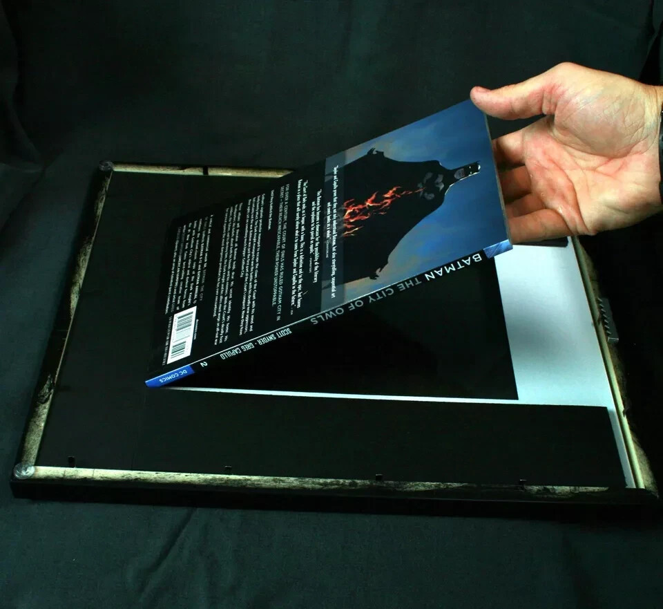 Double Comic Book Frame, Wood Frame for Current/Modern Comics UV Protected Glass