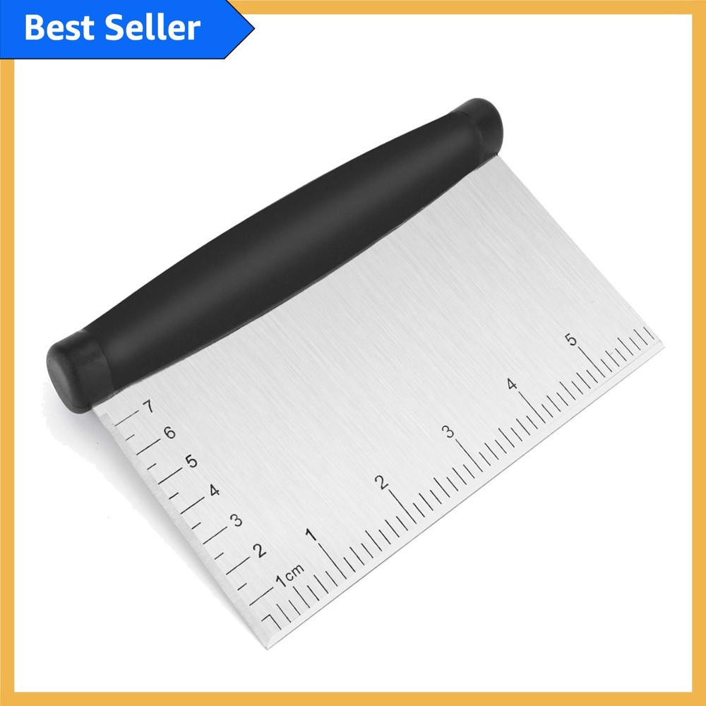 6-Inch Professional Bench Scraper with Comfortable Grip for Baking & Cooking