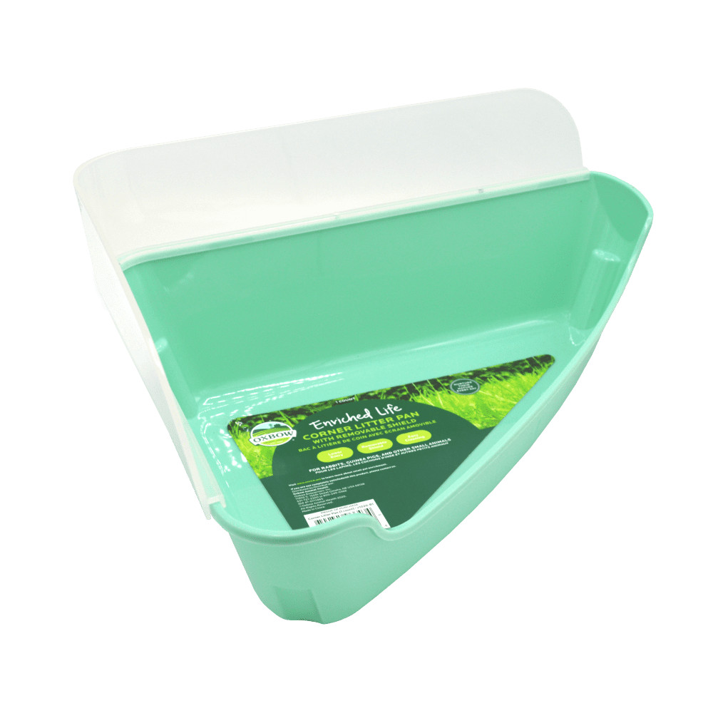 Oxbow Enriched Life Corner Litter Pan w/ Removable Shield