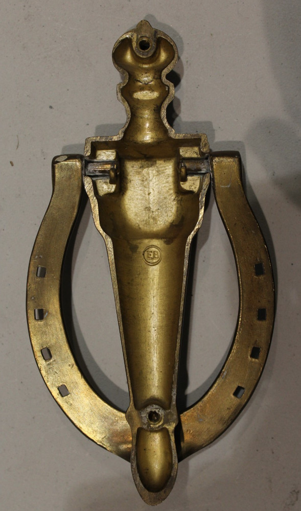 Door Knocker 7" Equestrian Decor Solid Brass Horseshoe NO Hardware