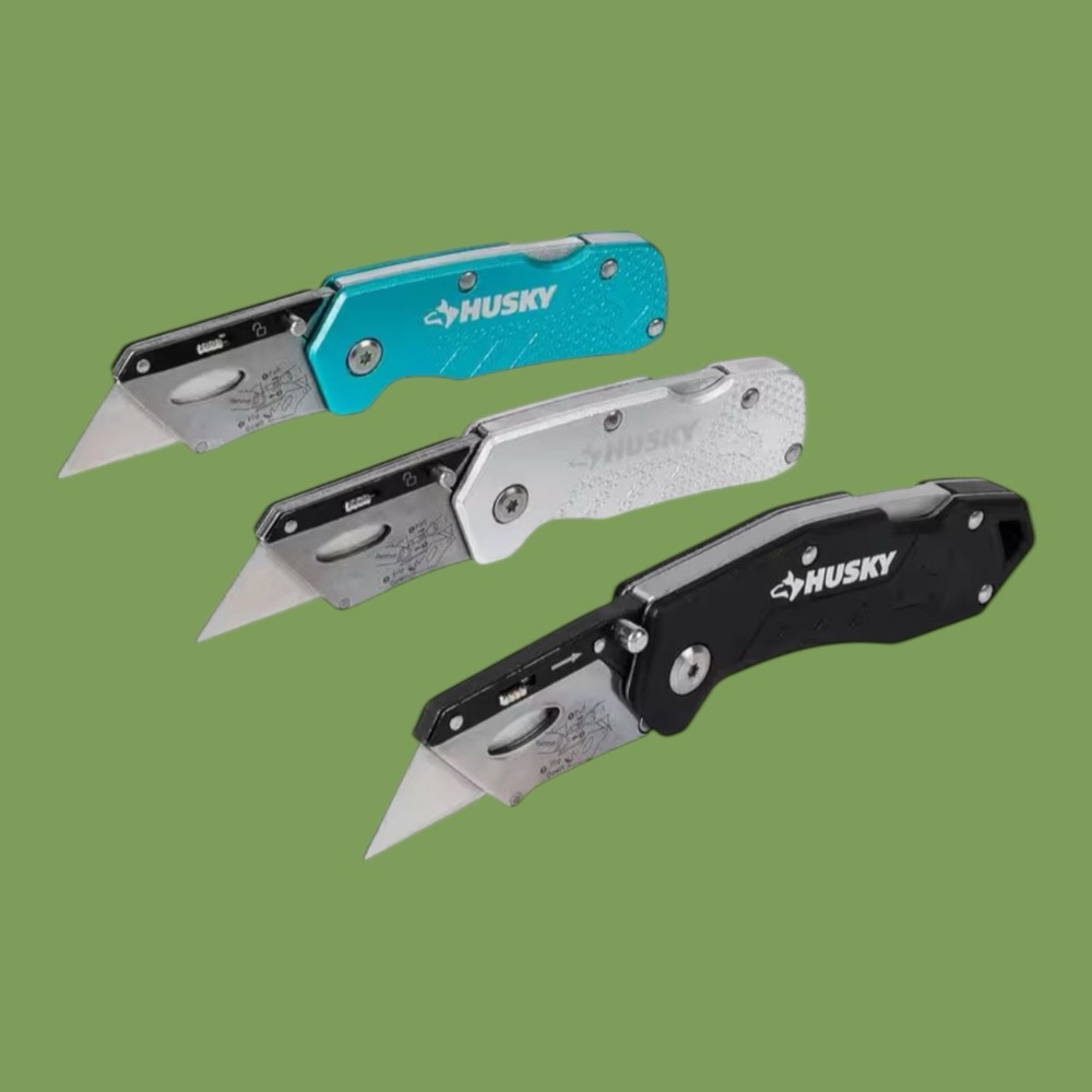 Husky Lock Back Utility Knife Set (9 Knives) AB