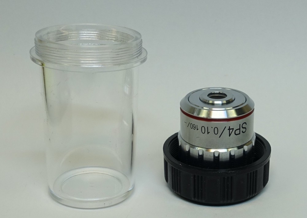 SP4 4X/0.10 160/- Microscope Objective; NEW