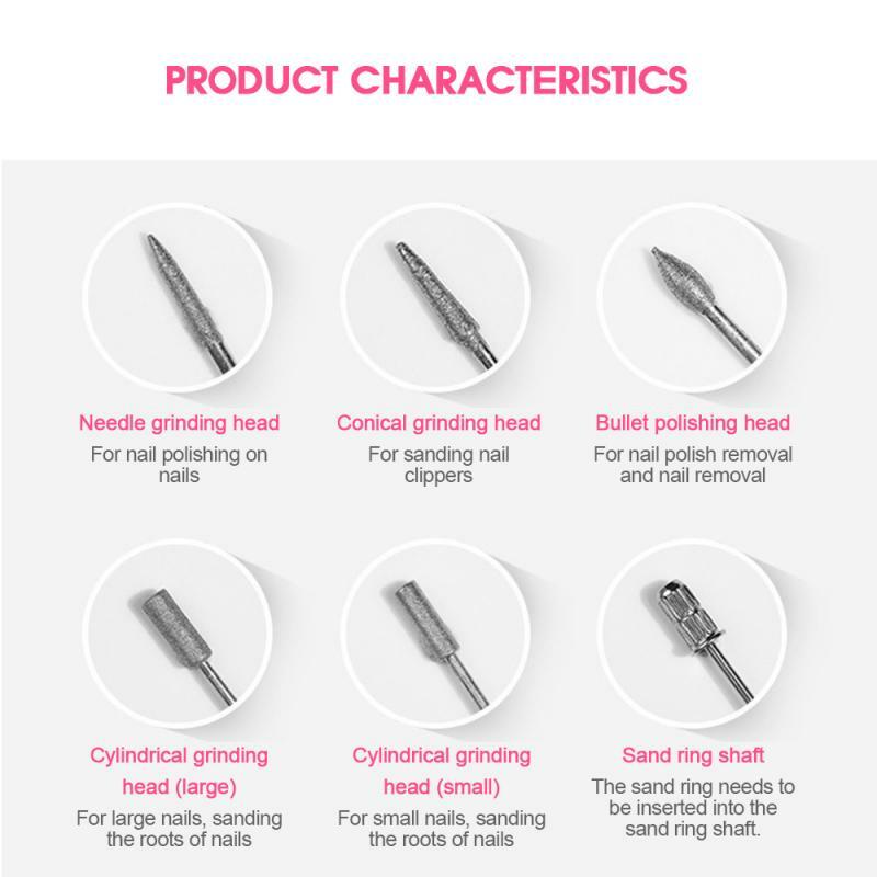 Electric Drill Nail File Acrylic Art File Manicure Pedicure Portable Machine Kit