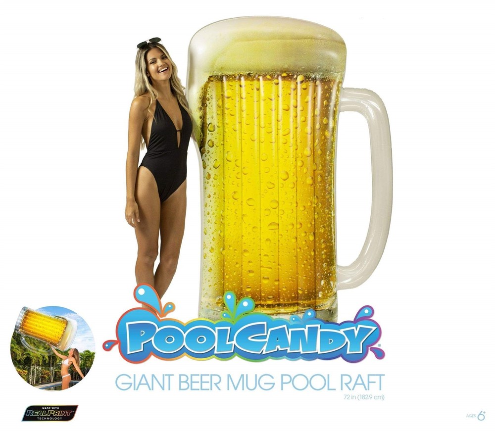Giant Beer Mug Raft Pool Float Floating Mat Pool Candy PC1540BM
