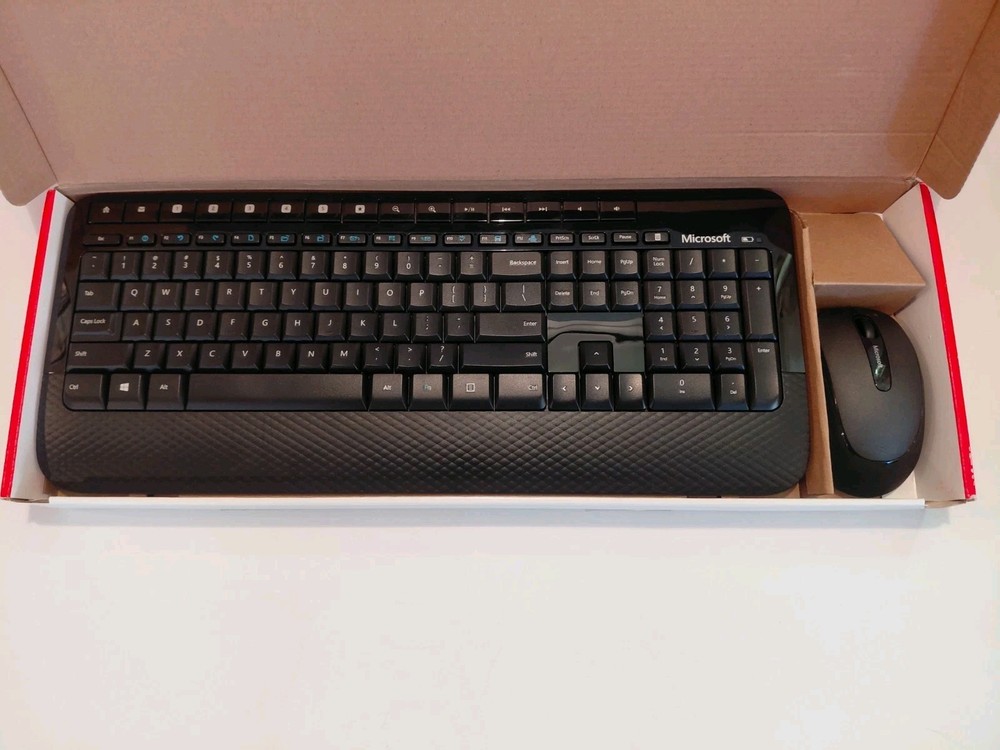 Microsoft Wireless Desktop 2000 Keyboard Mouse USB Dongle Combo Tested Works