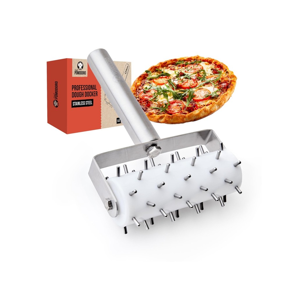 Stainless Steel Pizza Dough Docker Roller - Essential Kitchen Tool for Crackers,