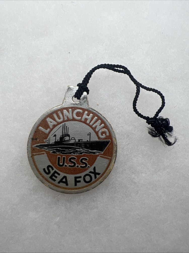 WW2 US Navy USS Sea Fox Launching Tag (GG413