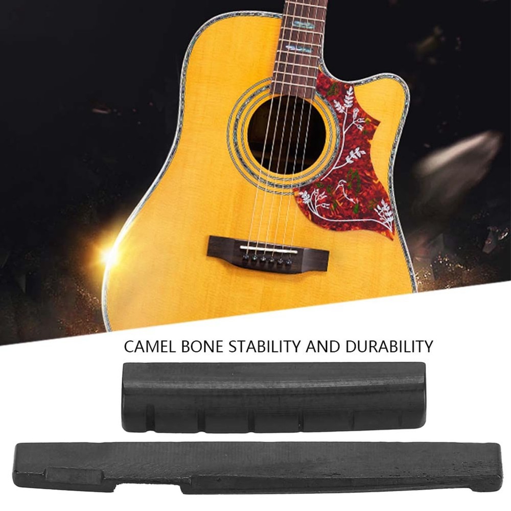 Bone Guitar Saddle Portable Smooth for surface , Durability Guitar Saddle Nut...