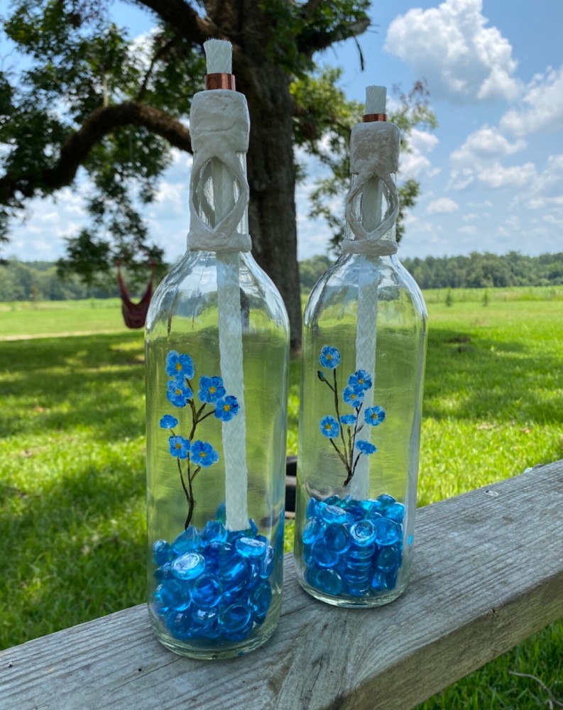 Handmade tiki torch set