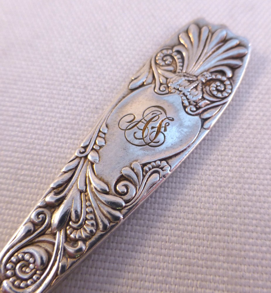 Gorham's Royal Pattern Silverplate Master Salt Cellar & Spoon Set(s)-Mono AF