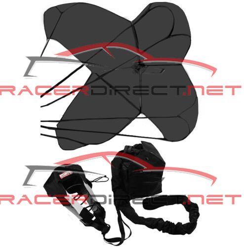 RACERDIRECT 790 JR DRAGSTER PARACHUTE SPRING LOADED SILVER RACING SAFETY CHUTE