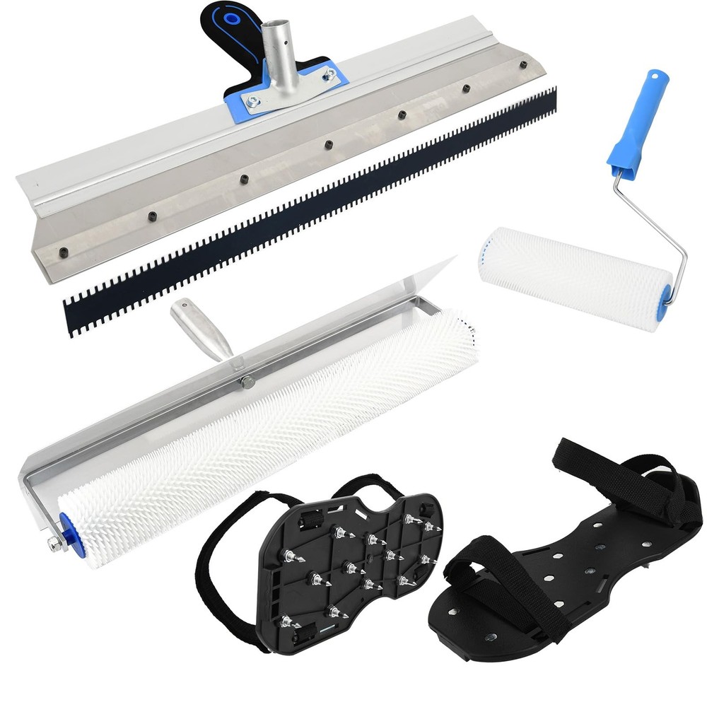 GRGTHDS Self-Levelling Cement Tool Kit,Spike Roller for Self Leveling Blue