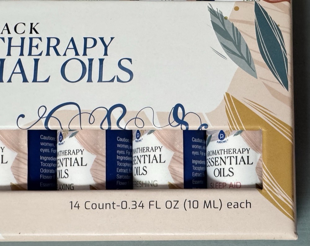 NEW Pursonic Aromatherapy Essential Oils 14 Pack Gift Set