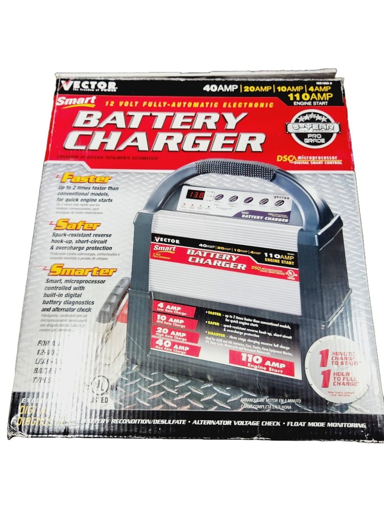 Vector Auto Battery Charger 40amp