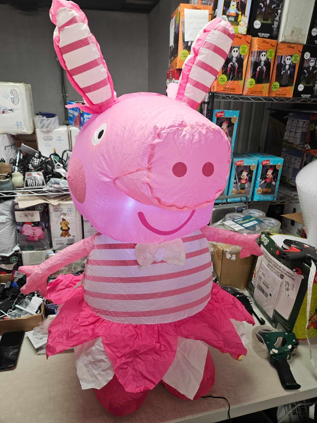 Gemmy 3.5ft Tall Peppa Pig w/ Easter Outfit Holiday Inflatable