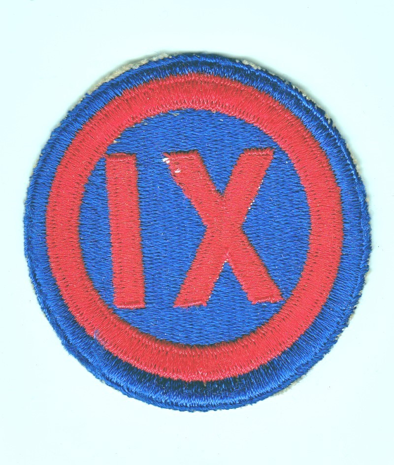 Army Patch: IX Corps - cut edge, 1950/60's era