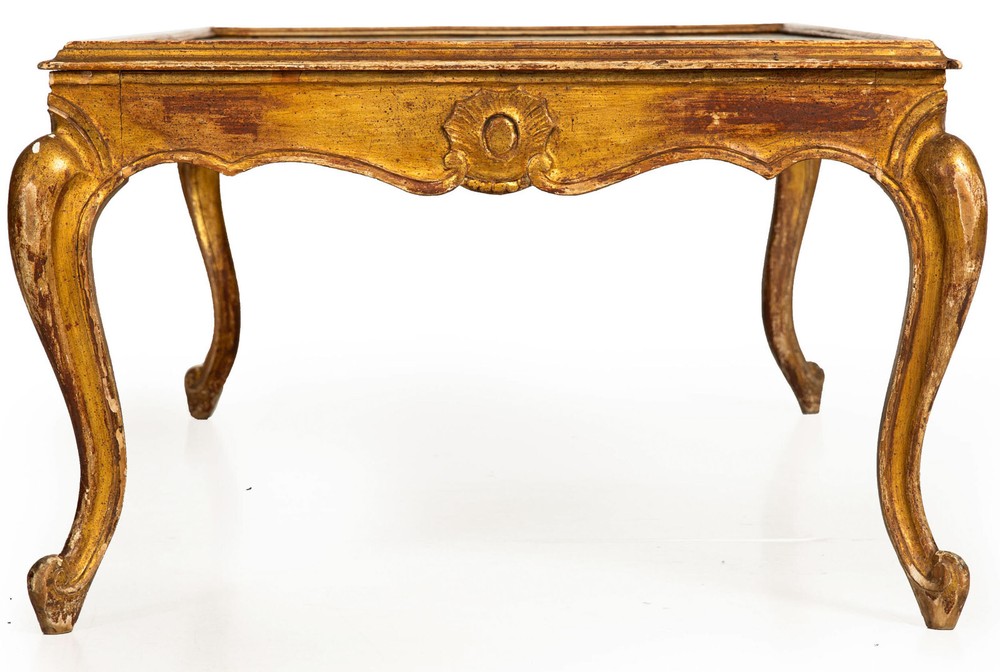 Hollywood Regency Painted Polychromed Low Coffee Table ca. 1940