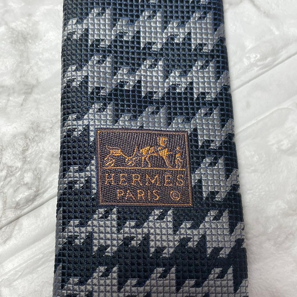 HERMES Tie All over Pattern Silk