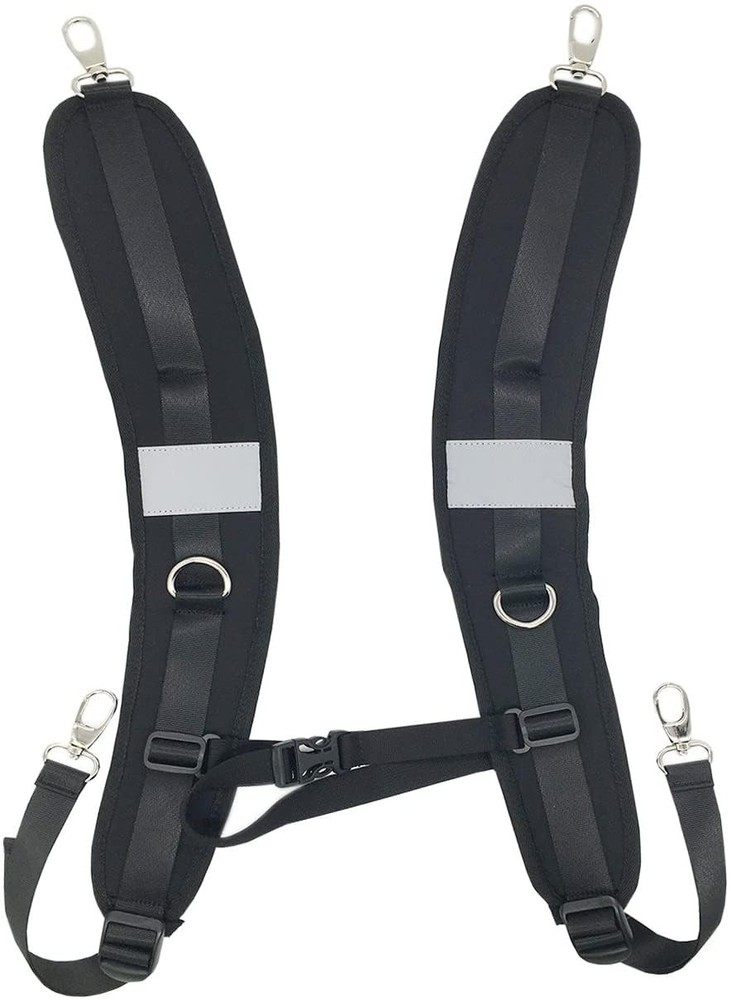 Waterproof Shoulder Strap with Adjustable Belt for Shoulder Bag Backpack Black