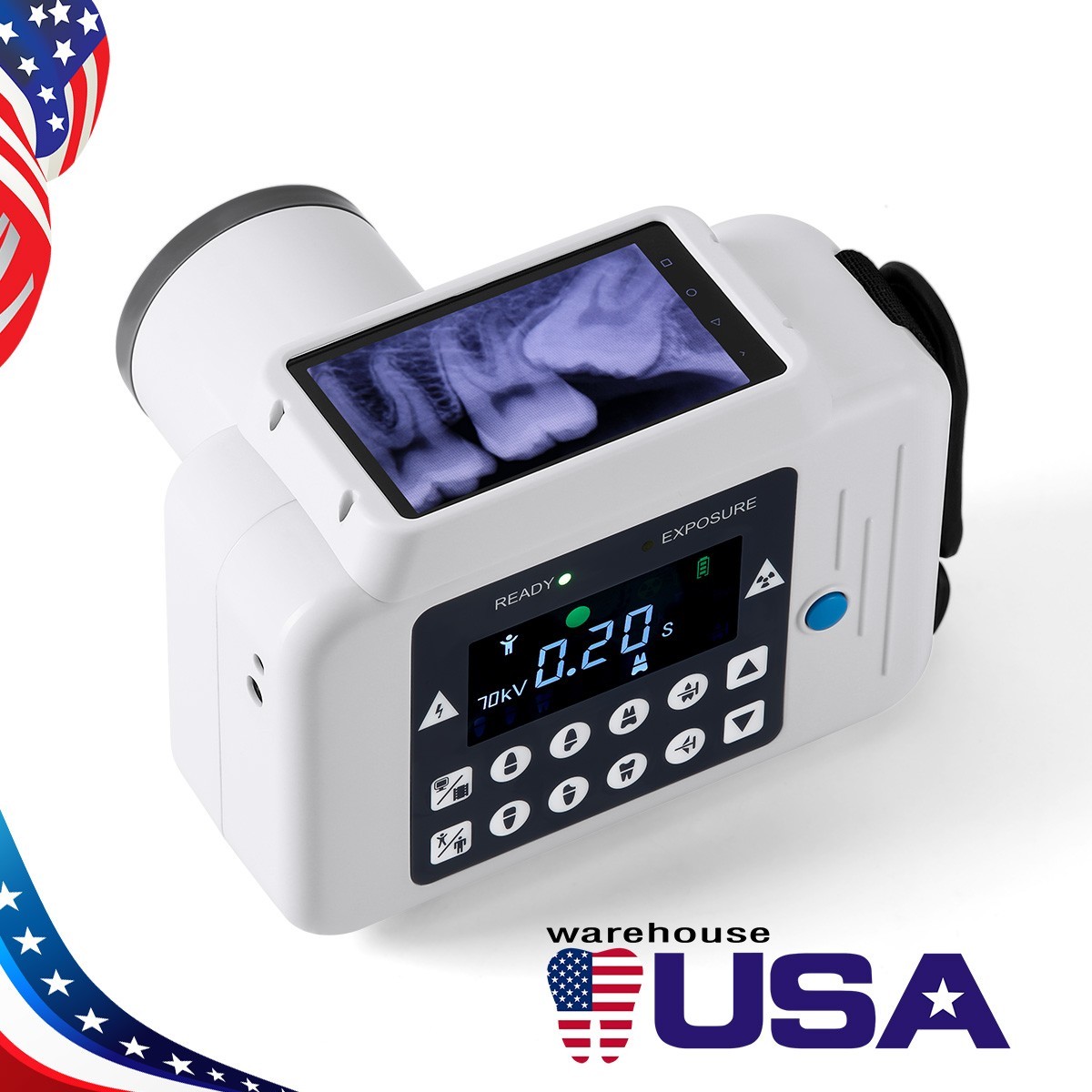 Digital Ray 2 in 1 Dental Portable X Ray Machine no Shield with screen+Sensor 2