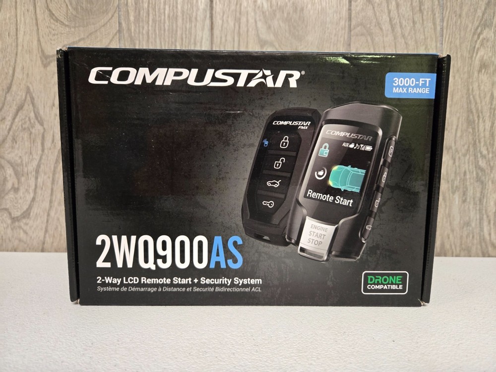 Compustar CS2WQ900-AS 2-Way LCD 3000-FT Max Range Remote Start + Security System
