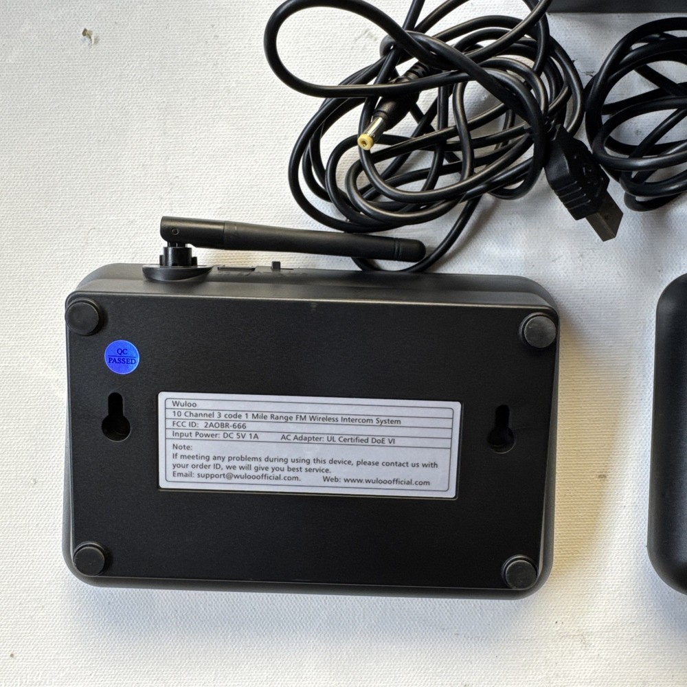 Wuloo Wireless Intercom System 2 Pack W666-P2 No Power Adapters