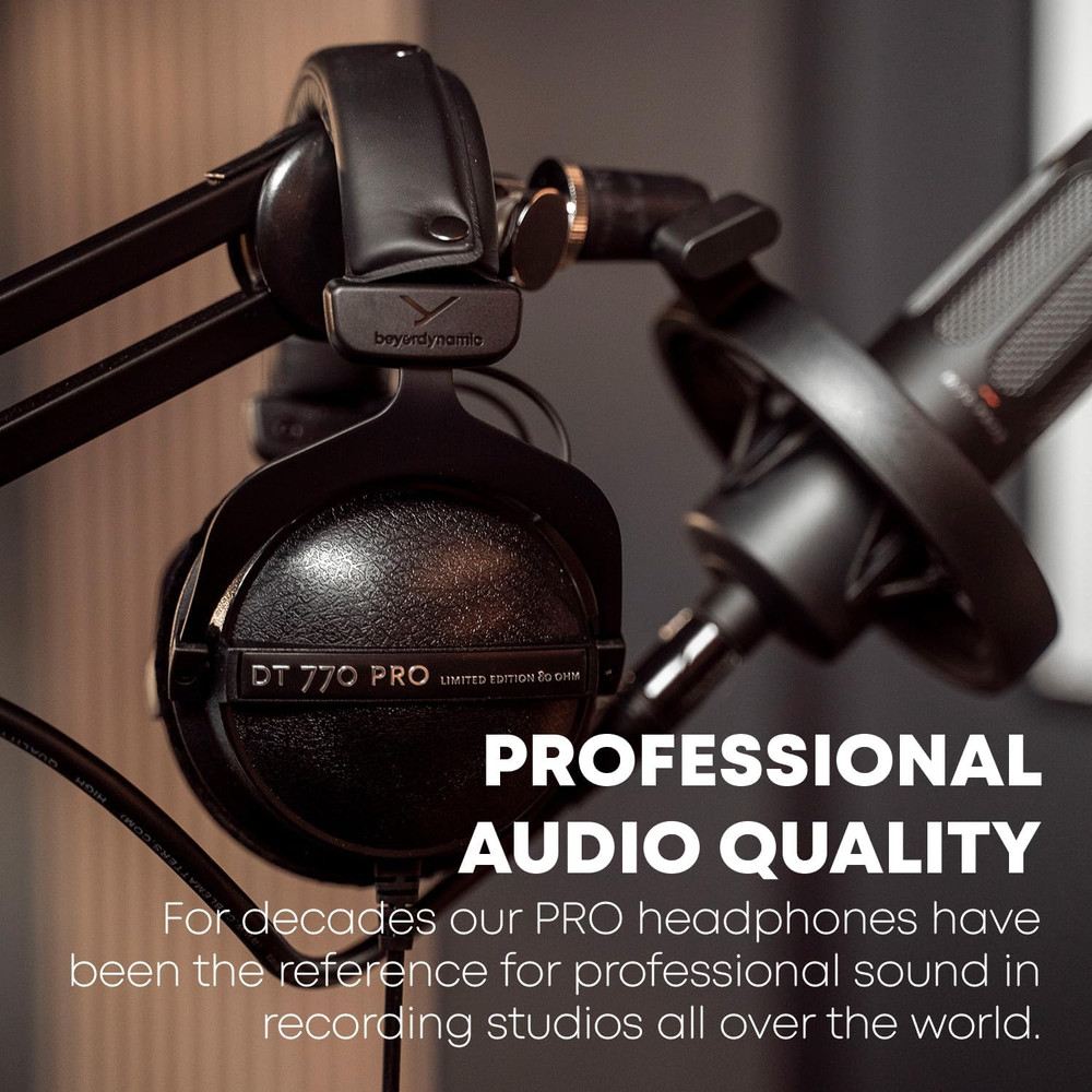 DT 770 Studio, 80 Ohm, Closed Back, over Ear, Wired Professional Studio Headphon