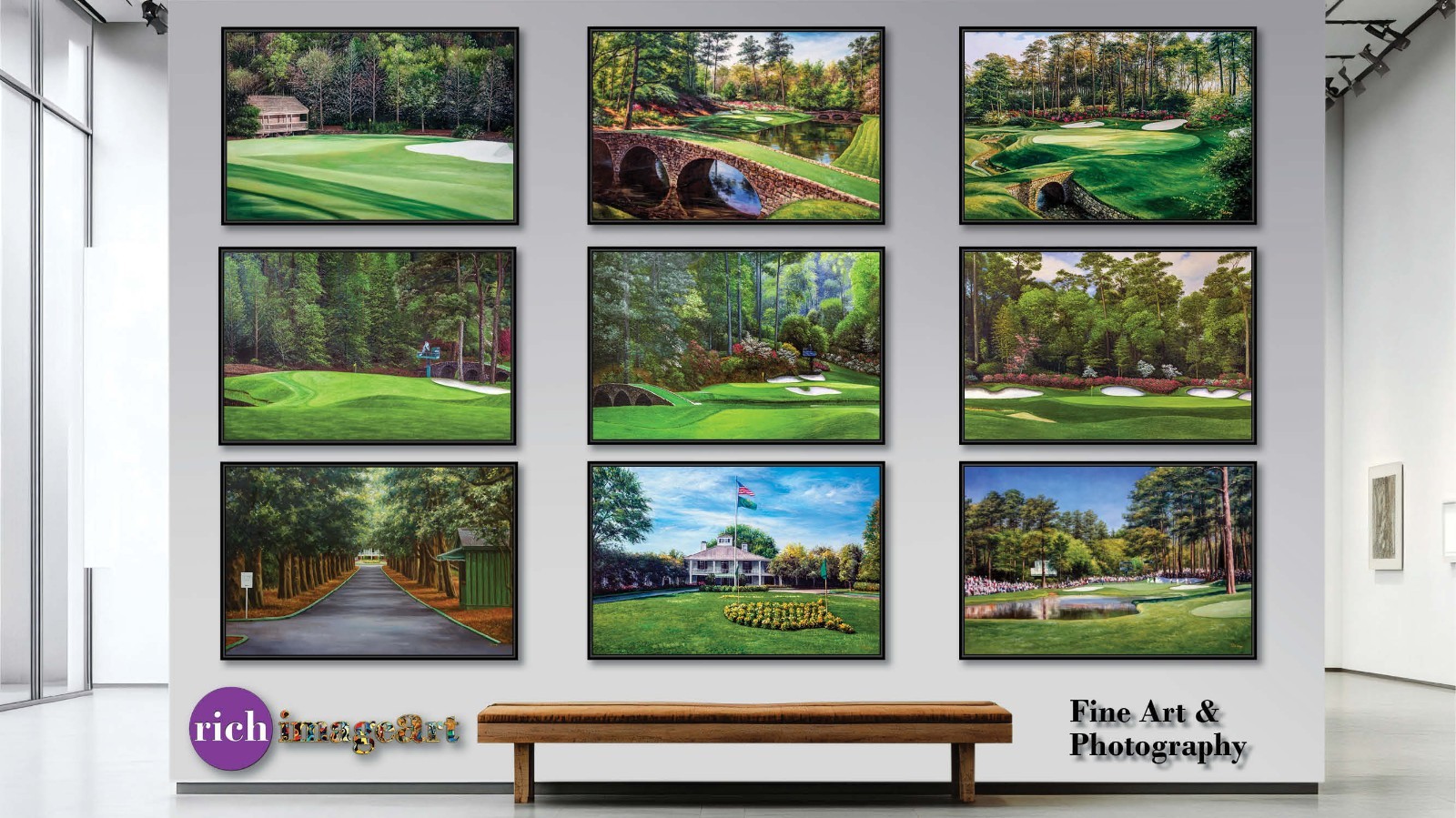Augusta National Golf Hole 12 Golden Bell Masters Amen Corner PGA Art Print Ri4