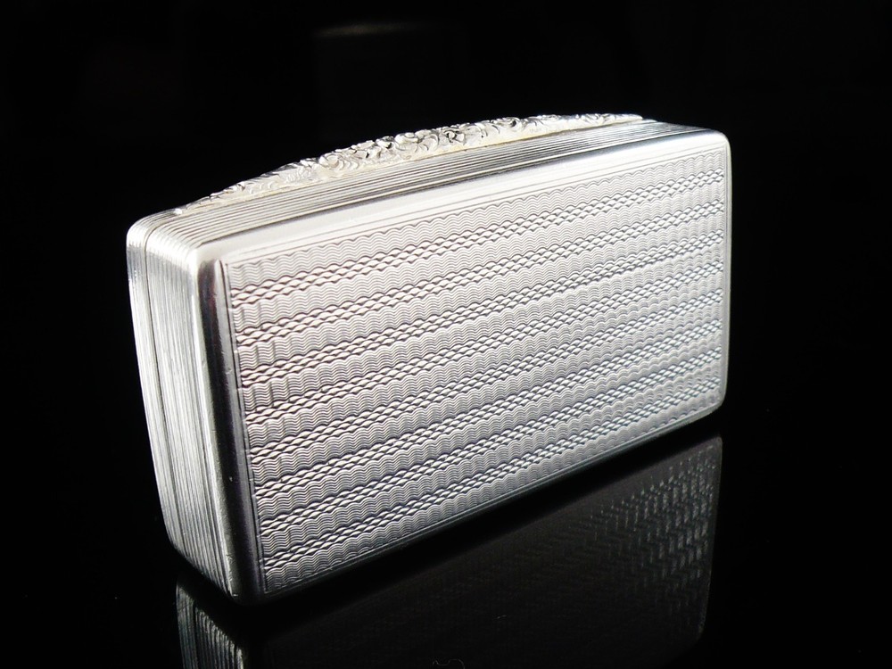 Immaculate Sterling Silver Snuff Box, Hallmarked Birmingham 1836