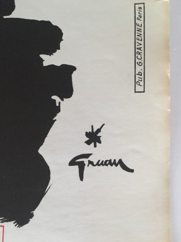 Gruau Frou Frou Moulin Rouge Original Vintage Poster Advertisement French pin-up