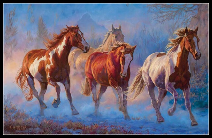 Twilight - DIY Chart Counted Cross Stitch Pattern Needlework DMC Colors 14 ct