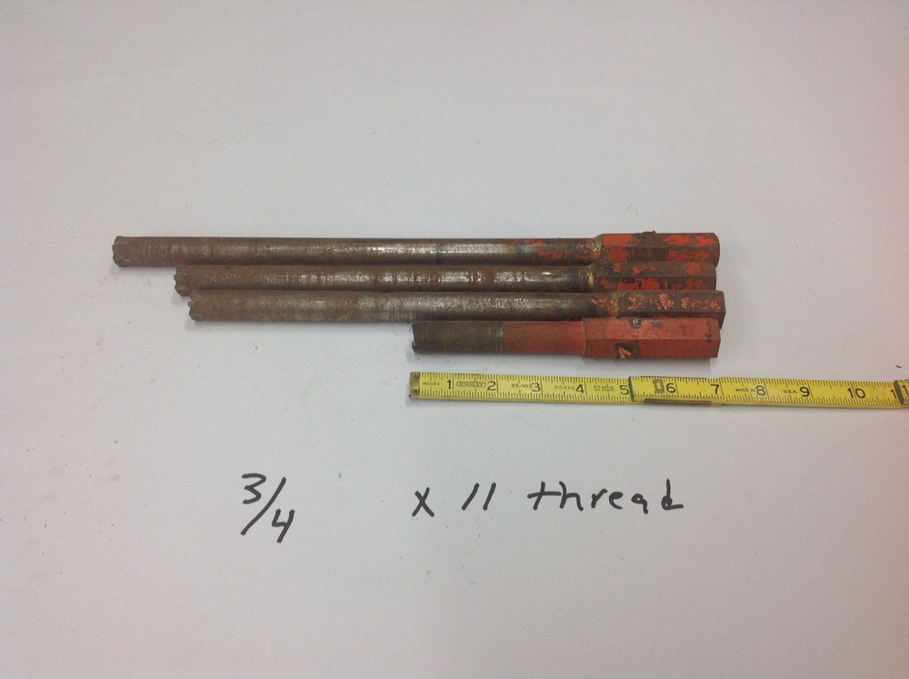 (4) 3/4" x 11 Thread Concrete Masonry CARBIDE Core Drill Bit USED