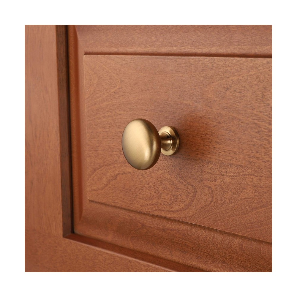 Aged Brass Knobs 12 Pack, Solid Warm Gold Cabinet Knobs, Antiqu... USA Fast Ship