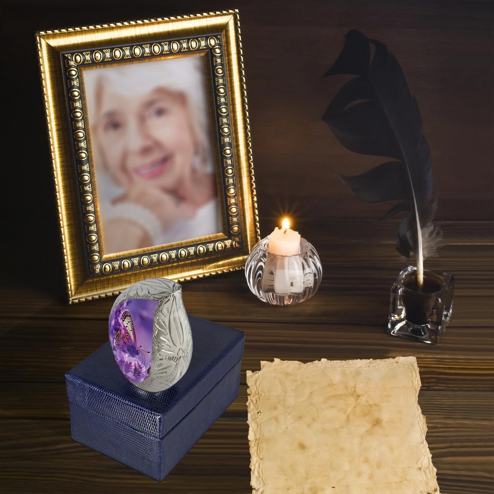 NANIURN Small Urns for Human Ashes Keepsake, / Purple