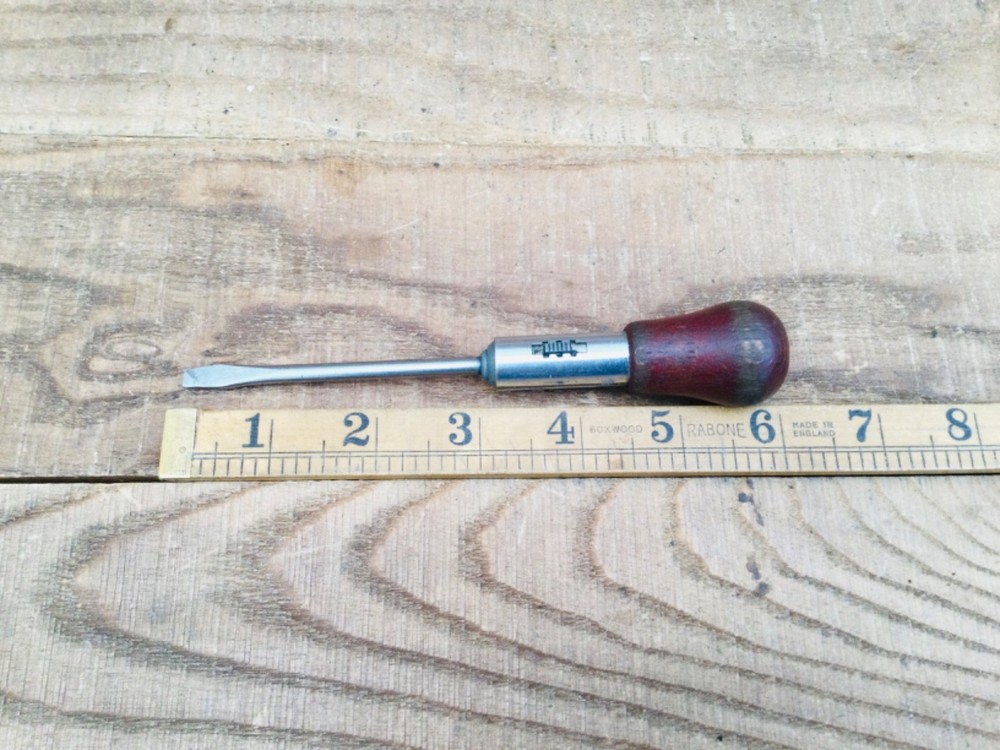 Vintage Leyris 6” Flathead Ratchet Screwdriver