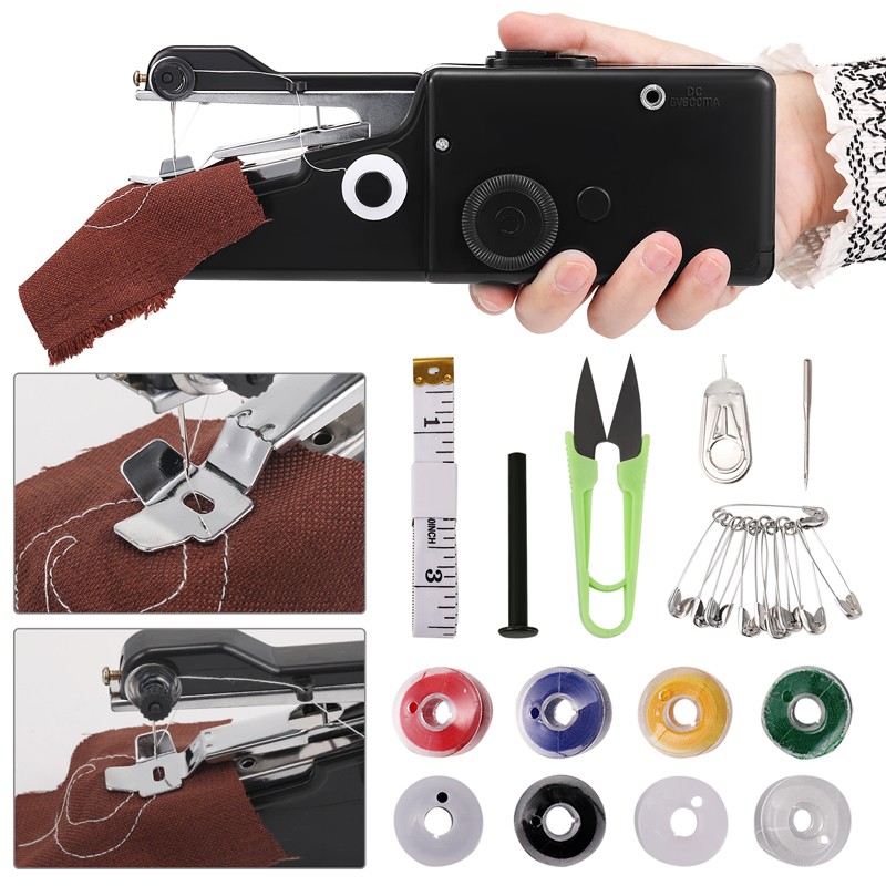 1Set New Cordless Handheld Mini Sewing Machine Portable Fast Simple Operation