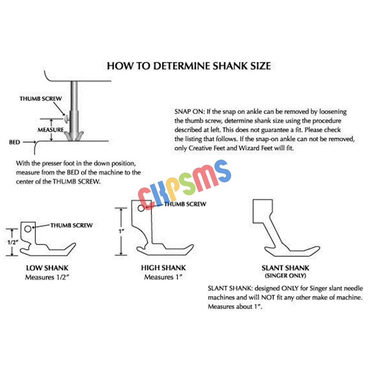 62PCS Presser Foot Set for Singer • Brother • Janome • Kenmore Low Shank Sewing