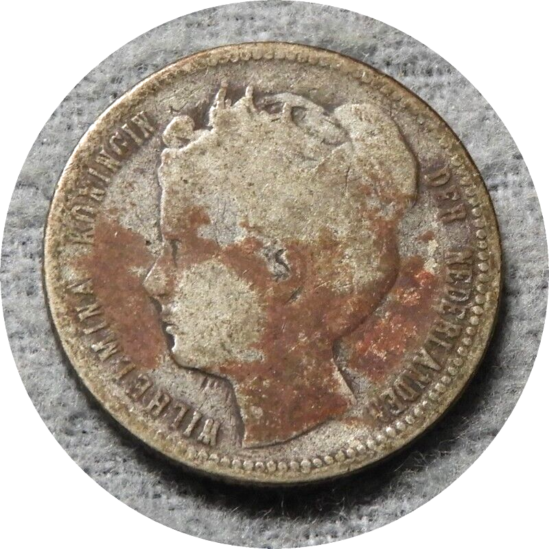 elf Curacao 1/4 Gulden 1900