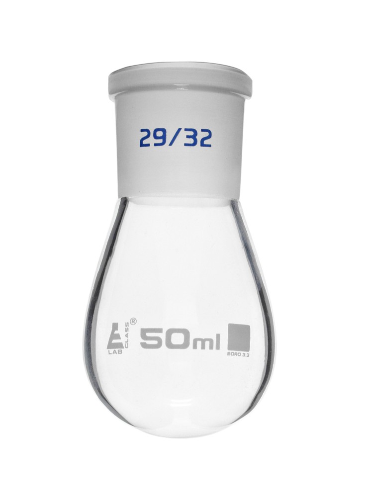 50mL Glass Evaporating Flask - Round Bottom - 29/32 Socket - Eisco Labs